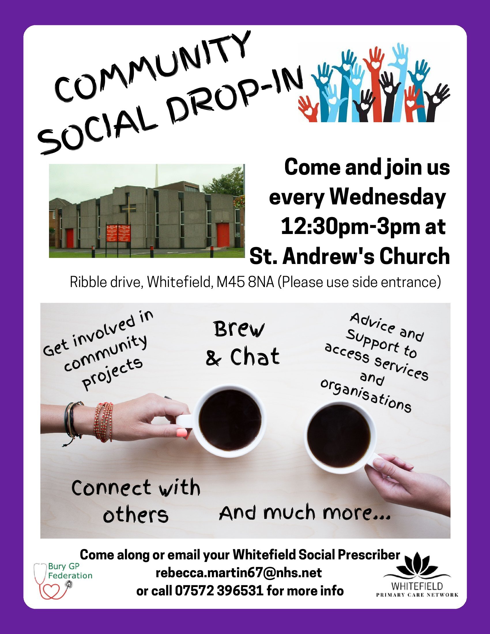 Whitefield community drop-in (weekly)